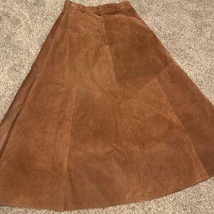 Vintage Annex Genuine Leather Long Skirt